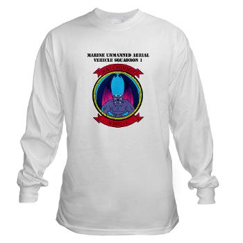 MUAVS1 - A01 - 03 - Marine Unmanned Aerial Vehicle Sqdrn 1 with text - Long Sleeve T-Shirt